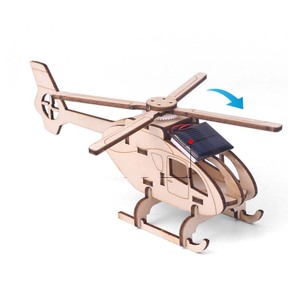 Giáo Dục Bằng Gỗ Năng Lượng Mặt Trời Máy Bay Trực Thăng Máy Bay Điện Xe Lắp Ráp Năng Lượng Mặt Trời Hệ Thống Đồ Chơi DIY Khoa Học Trường Dự Án - Product Image 3