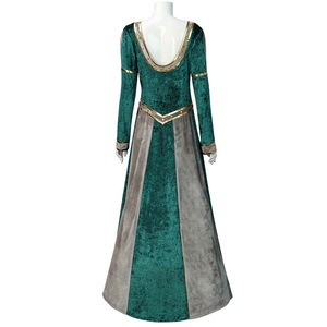 Disfraz de Princesa Fiona de <span class=keywords><strong>Shrek</strong></span> para Mujer, Vestido Largo Verde o Peluca DONG-002 - Product Image 4