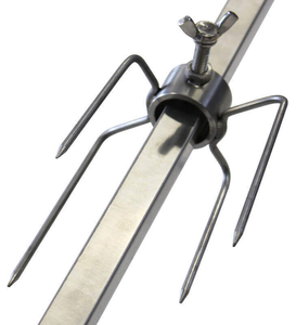 Venta al por mayor <span class=keywords><strong>de</strong></span> fábrica: Nuevo juego <span class=keywords><strong>de</strong></span> 2 tenedores grandes <span class=keywords><strong>de</strong></span> acero inoxidable <span class=keywords><strong>de</strong></span> 28 mm con 4 puntas para asar pollo y accesorios <span class=keywords><strong>de</strong></span> barbacoa <span class=keywords><strong>de</strong></span> grado alimenticio. - Product Image 4