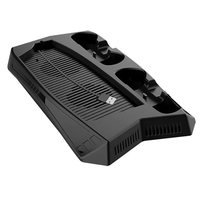 Cargador para Consola de Juegos P5, Enfriador Vertical, Ventilador de Refrigeración, Soporte de Plástico, Estación de Control Dual con 3 Puertos USB para Playstation 5 PS5