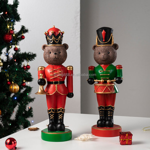 Figurine décorative de Noël personnalisée, ours batteur de tambour, royaume, figurine en résine, soldat, <span class=keywords><strong>casse</strong></span>-<span class=keywords><strong>noisette</strong></span> - Product Image 4