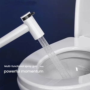FEIDU - Juego de Rociador de Bidé Manual de Doble Función, Plástico ABS Blanco y Negro, Estilo Moderno, Montado en la Pared para <span class=keywords><strong>Baño</strong></span> - Product Image 3