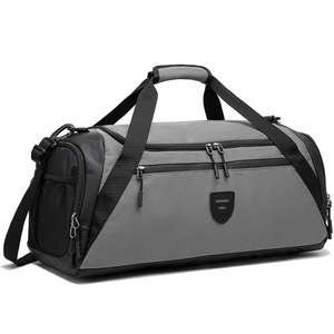 Custom Large Capacity Waterproof <b>Zipper</b> Sport Fitness Gym Travel <b>Storage</b> Overnight Duffle Duffel <b>Bag</b> With Shoe Compartment - Product Image 4