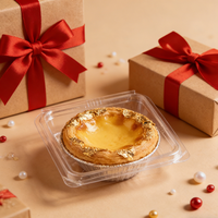 Boîte à pâtisserie en plastique transparent à clapet, boîte à gâteau en PET, emballage pour tarte aux œufs