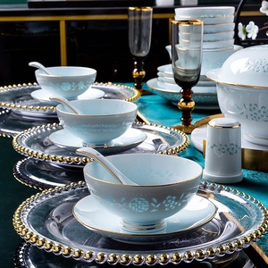 Service de table exquis sous glaçure de Jingdezhen, vaisselle domestique, bol en porcelaine Phnom Penh, bol cadeau, assiette de dîner, vente en gros - Product Image 3