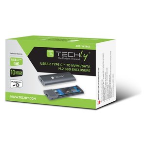 Caja para Disco Duro M.2 PCIe y SATA USB 3.2 Tipo C Gris para Unidades NVMe y SATA - Product Image 2