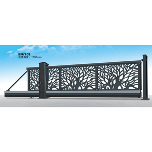 Portail à <span class=keywords><strong>suspension</strong></span> cantilever en alliage d'aluminium robuste, électrique, automatique, anti-vent, anti-collision, anti-vol, pour extérieur et écoles - Product Image 1