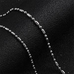 Yiwu Aceon Acero inoxidable hombres estándar etiqueta cadena colgante accesorio fuerte brillante barato venta al por mayor salchicha collar liso - Product Image 2