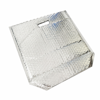Sac isotherme en aluminium avec poignée, étanche et auto-scellant, pour l'expédition d'aliments congelés et de fruits de mer, conforme aux normes FDA et CE