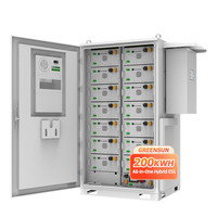 Armoire tout-en-un avec onduleur hybride triphasé 50 kW et batterie au lithium 57 kWh, 100 kWh, 200 kWh avec fonction parallèle