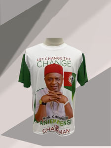 Congresista filipino Elección Camisa de votación de manga corta Tela de punto Patrón impreso Sublimación Diseño de cuello redondo Logotipo personalizado - Product Image 5