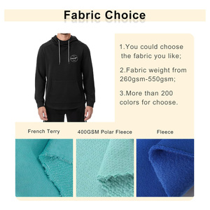 Venta al por mayor de cuello alto otoño sudaderas Slim Fit ligero Casual Street Wear cuello alto hombres Sudadera con capucha con Bolsillo grande - Product Image 3