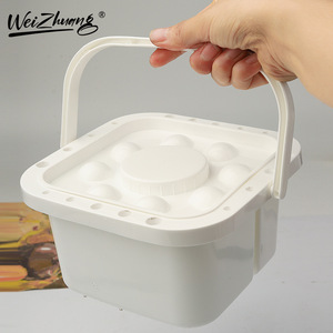 Nouveau seau de mélange d'<span class=keywords><strong>aquarelle</strong></span> multifonctionnel portable, forme carrée, pour le commerce extérieur, seau de lavage de pinceaux pour palettes - Product Image 3