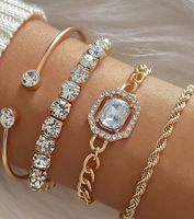 Ensemble Cadeau Montre Quartz de Luxe et Bijoux pour Femme en Gros, ODM, Fête des Mères, Remise de Diplôme, Amitié, Bracelet Tendance et Polyvalent