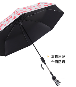 Vente en gros, poussette en plastique, Portable, trois fois, ouverture manuelle, multifonction, mains libres, universel, Clip, chaise, <span class=keywords><strong>pince</strong></span>, parapluie, 21 pouces x 8k - Product Image 3