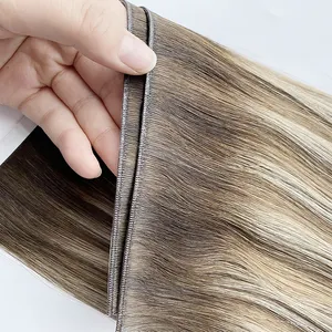 Invisible Long Tape PU Weft Hair Extension Genius Weft Hair Extensions With Tape