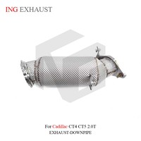 ING acier inoxydable pour Cadillac CT4 CT5 2.0T Euro 5 tuyau de descente tuyau d'échappement avec bouclier thermique pièces de Performance automatique de haute qualité