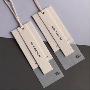 Customized Clothing Garment Hanging Card Transparent Frosted PVC Hang Tag Plastic Clothes Tags for Men's T-Shirts - Product Image 1
