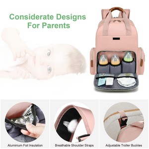 Bolsa de pañales de maternidad de gran capacidad, <span class=keywords><strong>mochila</strong></span> de viaje personalizada para mamá, <span class=keywords><strong>bolso</strong></span> de pañales de lactancia con estación de cambio - Product Image 3