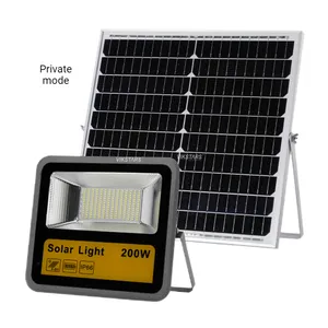 High power gegoten aluminium led solar outdoor verlichting overstroming licht met licht sensor voetbalveld basketbalveld lamp