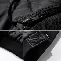 Veste pour homme LAYENNE, veste d'automne et d'hiver, veste double face avec capuche amovible, veste bomber matelassée, vêtements personnalisés