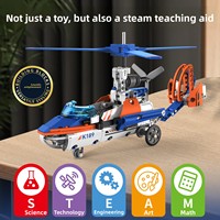 Robot de programmation télécommandé, blocs de construction, puzzle électrique cinq-en-un transfrontalier, compatible avec l'assemblage