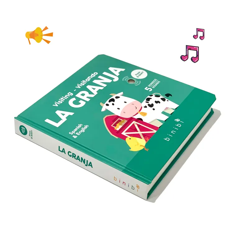 Custom Children English Talking Audio Book, Free Sample Children'S Musical Sound Stori Book