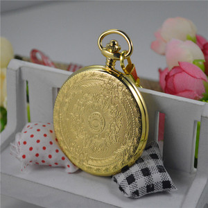 Reloj de Bolsillo Retro Antiguo para Hombre, Reloj Dorado con Números Árabes Luminosos, Movimiento de Cuarzo, Colgante, Regalo de Navidad - Product Image 5