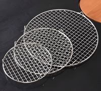 Grille de barbecue portable en acier inoxydable, grille de barbecue jetable ronde