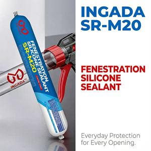 Scellant silicone neutre INGADA SR-M20 pour fenêtres - Scellant de construction résistant aux intempéries et imperméable - Product Image 2