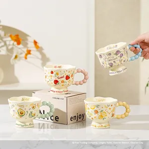 Tazza in ceramica moderna con Design a base di frutta per ragazze carina caffè e tazza per la colazione per feste e matrimoni Souvenir - Product Image 5