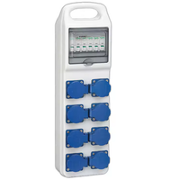 Boîte de jonction électrique combinée étanche pour chantier de construction portable, prise de distribution portable en plastique pour équipement électrique