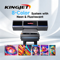 Impresora UV Digital DTG de 60*90 cm y 8 Colores, Plotter de Inyección de Tinta UV LED, Impresora Plana UV para Cerámica, Carcasas de Teléfono, Vidrio y Madera