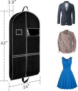 Couverture de costume respirant de haute qualité, 2 poches en maille et 1 <span class=keywords><strong>porte</strong></span>-carte en PVC, pour vêtement anti-poussière - Product Image 3