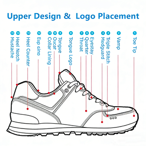 Zapatos Deportivos Casuales de Verano para Hombre, Punta Redonda, Corte Bajo, Parte Superior de Malla Transpirable, Cuero Sintético, Suela de Goma Gruesa, con Cordones, para Exteriores - Product Image 6