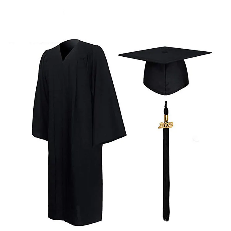 MONDON Klassieke Bachelor Graduatietoga, met Cap of Zonder Cap, Unisex en Mat Materiaal