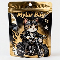 Emballage refermable avec logo personnalisé imprimé, pochette refermable à fermeture éclair, résistante aux odeurs, résistante aux enfants, sac en mylar