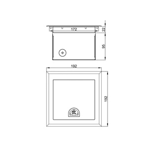 Caja de enchufe de piso eléctrico, enchufes de piso impermeables, tapa montada al ras, aplicación de piso elevado, cubiertas de acero inoxidable - Product Image 6