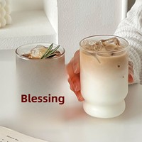 Mug en verre borosilicate simple ; Tasse à café et jus résistante à la chaleur ; Design transparent sans couvercle pour boissons froides et lait – Style moderne