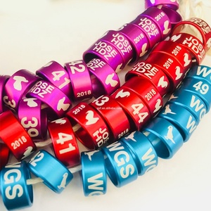 El más nuevo diseño pájaro pierna anillo de aluminio de rastro bandera número impresora láser <span class=keywords><strong>aves</strong></span> División aluminio anillos/ - Product Image 5
