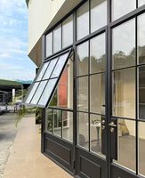 Puerta Francesa Moderna de Aluminio y Vidrio Doble Acristalamiento, Insonorizada y Resistente al Viento, con Certificación CE ISO9001, de 48x72 Pulgadas, para Cocina