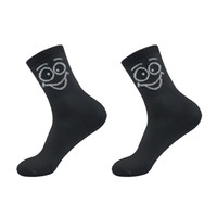 Chaussettes fantaisie personnalisées avec logo, motif visage de dessin animé amusant, pour hommes, femmes et adolescents