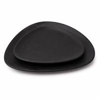 Service de vaisselle en mélamine noir mat de qualité alimentaire pour l'Afrique, cantines et restaurants, vente en gros OEM