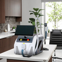 Appareil d'épilation au laser diode portable T4 à poignée interchangeable 1200W 808nm, certifié CE médical, écran 15 pouces, usage commercial