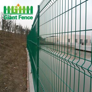 سياج معدني ملحوم مغلف بالبلاستيك PVC، شبكة سلكية ثلاثية الأبعاد منحنية، سياج أمني للمطارات - Product Image 6