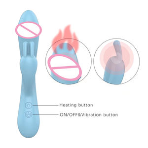 Voll verpacktes Silikon Ergonomische Form Klitoris G-Punkt Massage gerät Heizung Klopfer Kaninchen Vibrator für Erfahrung gemischte Orgasmen - Product Image 3