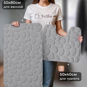 Tapis de bain Cangming en polaire corail 50x80 cm antidérapant pour salle de bain - Product Image 4