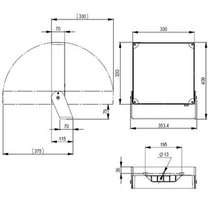 Faro LED da Esterno Beghelli 47x38x11 cm a Fascio Ampio - Product Image 2
