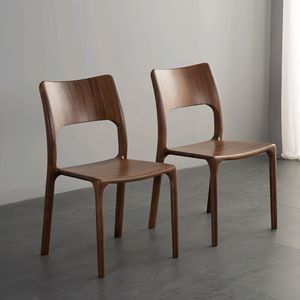 Silla de Comedor de Madera Maciza de Fresno y Nogal con Unión de Mortaja y Espiga para Sala de Estar y Comedor - Product Image 1