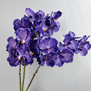 Orchidées <span class=keywords><strong>Vanda</strong></span> Artificielles de Mariage Imprimées en 3D, Fleurs en Soie, Décor à la Maison, Arrangements de Mariage pour Halloween, Tiges de Fausses Orchidées - Product Image 5